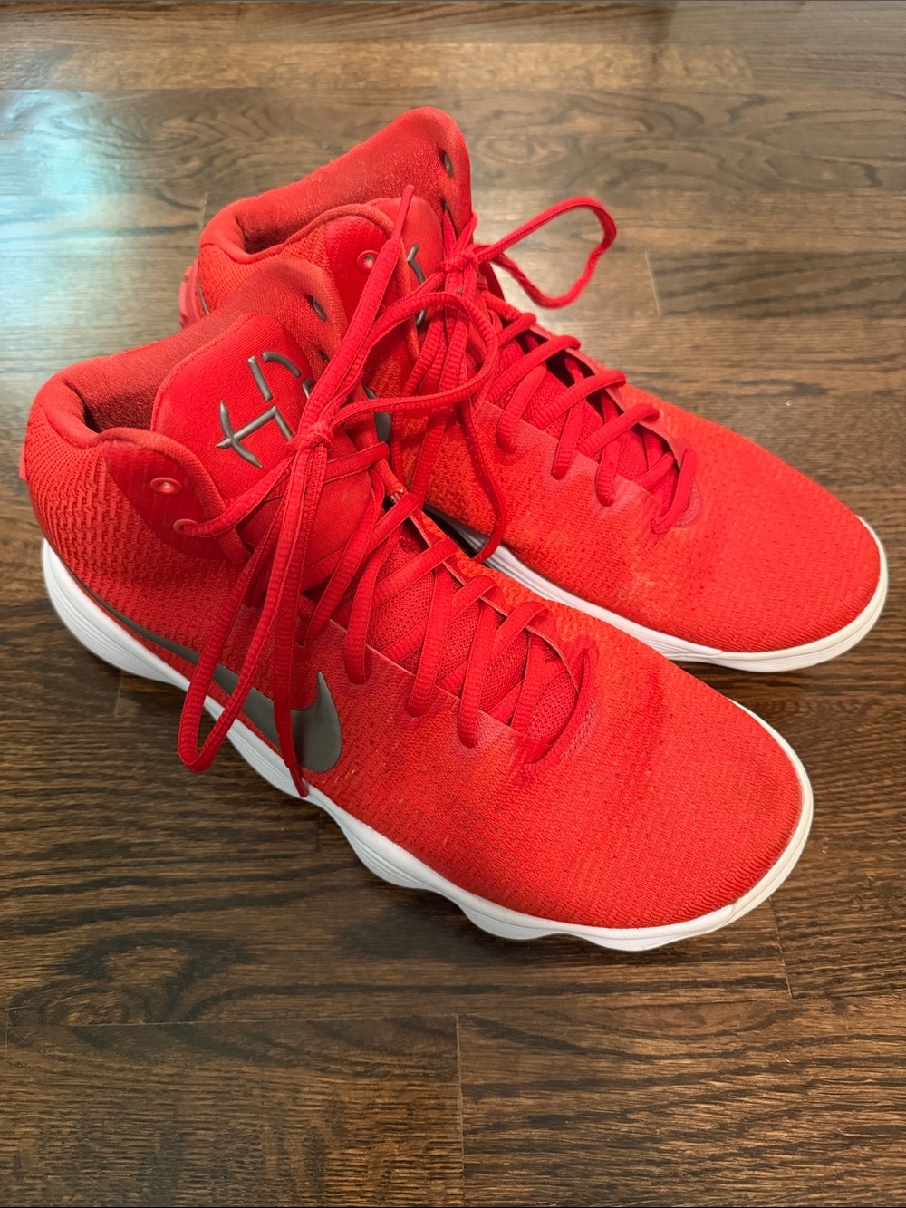 Men’s Red Nike High-Top Basketball Sneakers